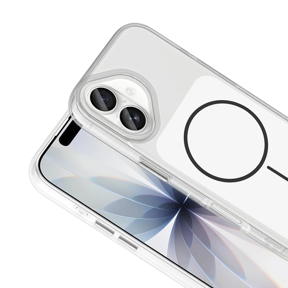 Apple iPhone 17 Kılıf M-Safe Şarj Özellikli Metal Buton Tasarımlı Zore İkonik Sert Silikon Kapak - 9