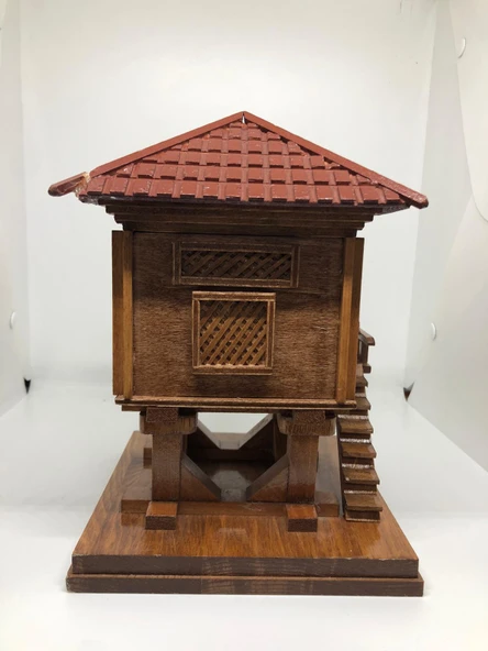 Lebron El Yapımı Ahşap Serender Bordo Çatılı - Resim 4