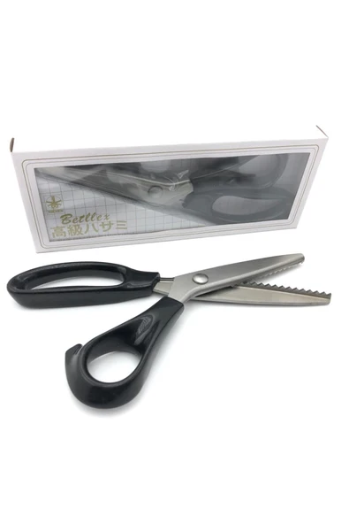 Taksun Sürfile Makası – 25 cm Zigzag Kesim – Paslanmaz Çelik Bıçak – Kumaş, Keçe ve Kağıt Uyumlu ürün görseli