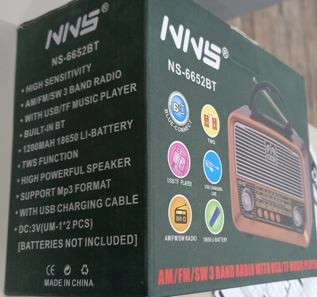 Concord NS-6652BT BT/FM/USB Nostalji Hoparlör - 3