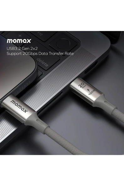 MOMAX DC32D Elite 100W 2 M USB-C USB3.2 Gen 2X2
 20Gbps kablo BLACK - 3