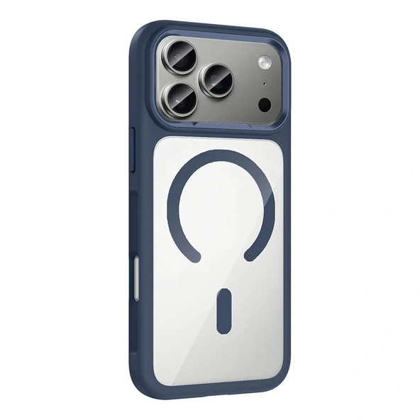 Apple iPhone 17 Pro Kılıf M-Safe Şarj Özellikli Metal Kamera Çerçeveli Zore Tiko Kapak - 3