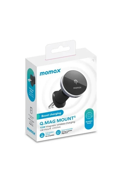 MOMAX CM25AEQ MAG MOUNT 5 WİRELESS CHARGİNG CAR MOUNT - 2