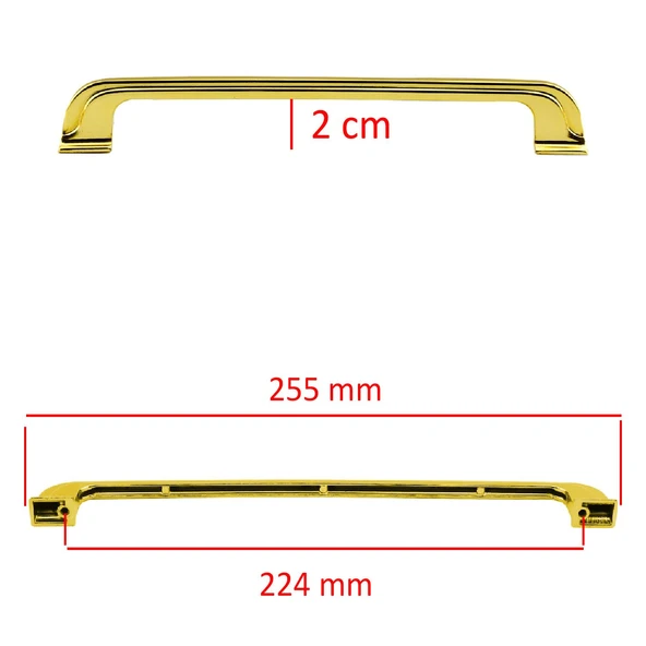 Mobilya Mutfak Dolabı Çekmece Dolap Kulpu Kulbu Metal Kulpları Gold Altın (224 MM - 22.4 CM) - Resim 2