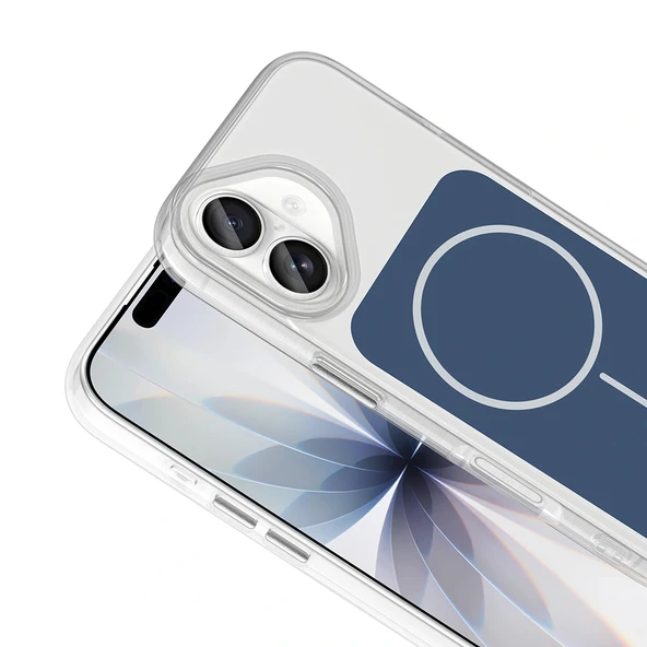 Apple iPhone 17 Kılıf M-Safe Şarj Özellikli Metal Buton Tasarımlı Zore İkonik Sert Silikon Kapak - 10