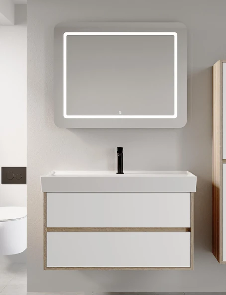 Denko Forever 100 cm (Beyaz) Banyo Dolabı Takımı ürün görseli