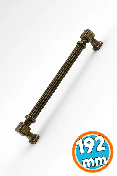 Mobilya Çekmece Mutfak Dolabı Dolap Kulpları Kulb 19.2 cm 192 mm Çizgili Antik Sarı Metal Kulp ürün görseli