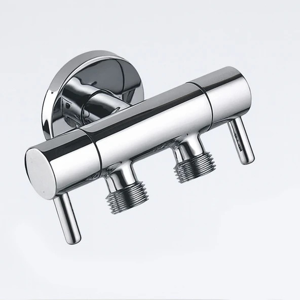 Taharet Musluğu Lüks Ara Musluk Modern Tasarım Krom Kaplama Dayanıklı Şık Banyo Tuvalet Su Musluğu - Resim 6