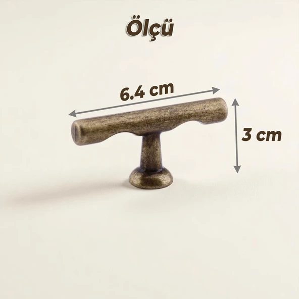 Metal Kulp Düğme Mobilya Çekmece Mutfak Dolabı Dolap Modern Kapak Kulpları Tepsi Eskitme Antik Sarı - Resim 2