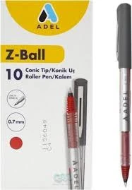 Adel Z-ball Roller Kalem 0.7 Mm Kırmızı 10 Adet