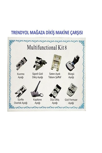 teknotrust Mekanik Dikiş Makine Çarşısı Singer Beko Zetina Janome Ev Tipi Aile Dikiş Makinesi 8 Parça Ayak Set ürün görseli