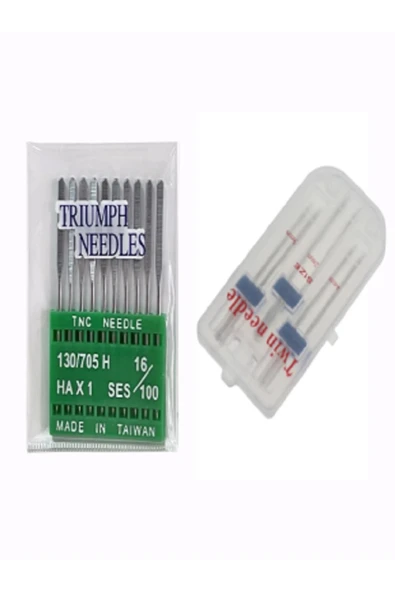 SİNGER Dikiş Makine Iğnesi (12-14-16 Numara 30 Adet) Normal Iğne Ve 2mm-3mm-4mm Çift Iğne 3 Adet Gelecektir - Resim 4