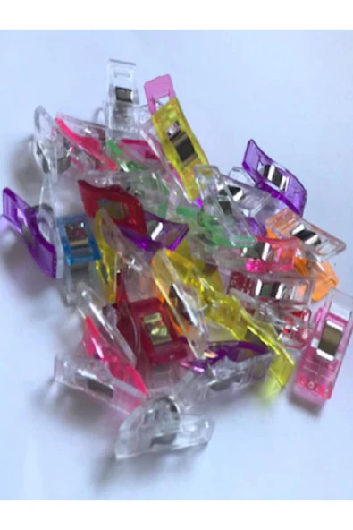 sewking SingerBeko  Kumaş Kağıt Gibi Tüm Malzemeleri Sıkıştırmak Için Kaliteli Içi Çelik Olan 50 Adet Mandal - Resim 3