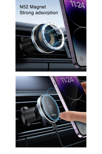 MOMAX CM25AEQ MAG MOUNT 5 WİRELESS CHARGİNG CAR MOUNT - 4