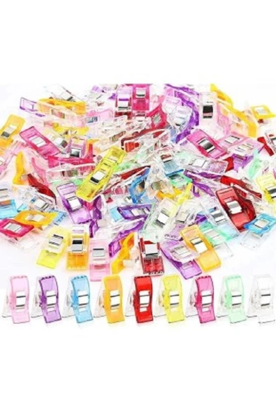 DİKİŞ MAKİNA ÇARŞISI MANDAL Kumaş Kağıt Gibi Tüm Malzemeleri Sıkıştırmak için Kaliteli içi Çelik Olan 100 adet mandal ürün görseli