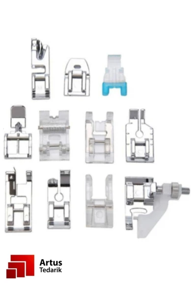 Tokıa Ev Tipi Aile Dikiş Makinesi Ayak Seti Singer Janome Pfaff Zetina 11 Parça