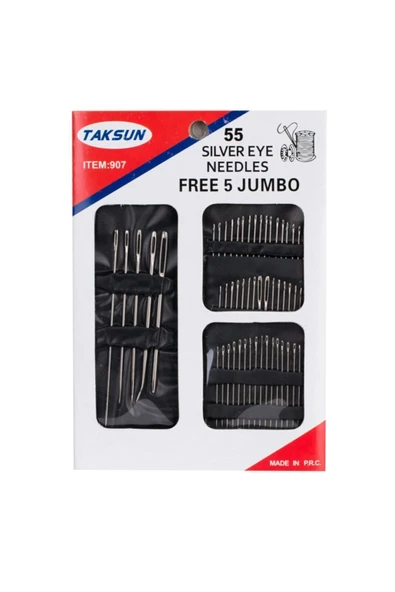 KARACA MAKİNE El Iğnesi 55 Adet Jumbo Dikiş Iğnesi 7 Farklı Boyut – Dikiş Makinesi Aksesuarı ürün görseli