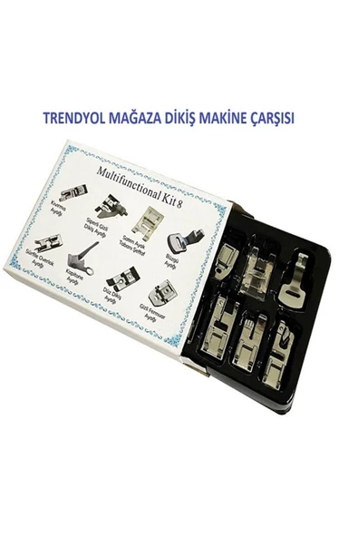 Bluemix Dikiş Makine Çarşısı Singer Beko Zetina Janome Ev Tipi Aile Dikiş Makinesi 8 Parça Ayak Seti - Resim 2