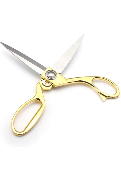 Janissary Kumaş, Deri, Kot Kesim 21cm Altın Sarısı Profesyonel Terzi Makası - Resim 6