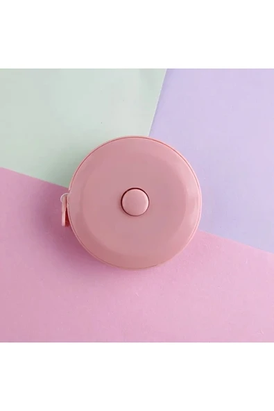 MAB 1.5 Metre Plastik Otomatik Mezura - 1 Adet Pembe ürün görseli