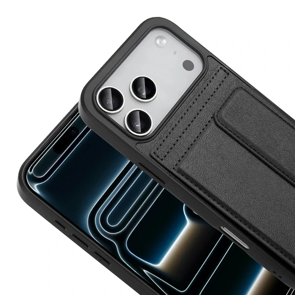 Apple iPhone 17 Pro Max Kılıf PU Deri Kartlıklı Zore Sevilla Kapak - 7