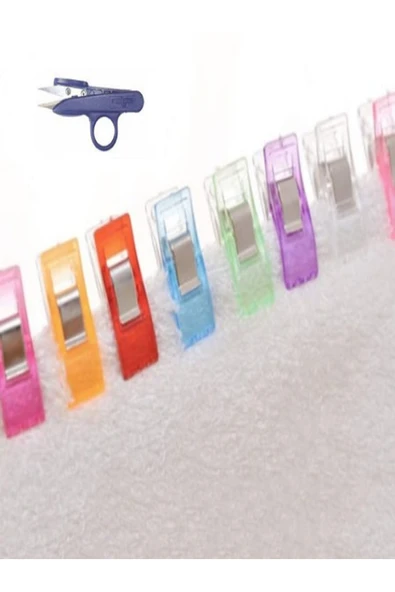 Bluemix Singer Beko Zetina Janome 10 Adet Kumaş Mandal Ve Iplik Temizleme Makası Bir Arada ürün görseli