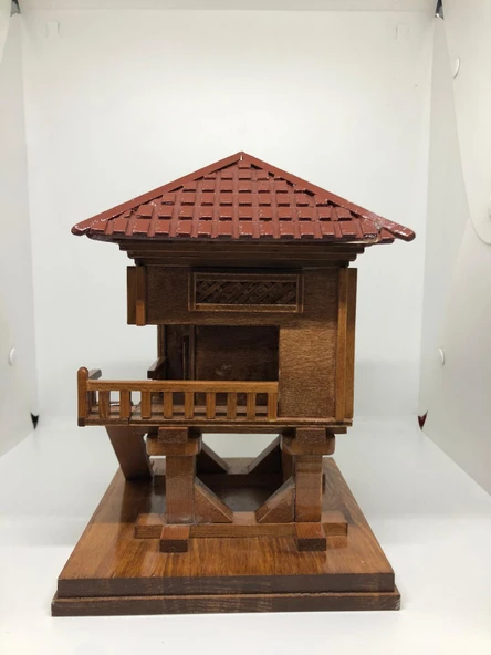 Lebron El Yapımı Ahşap Serender Bordo Çatılı - Resim 2