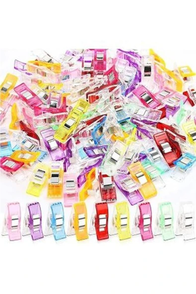 Bluemix Kumaş Kağıt Gibi Tüm Malzemeleri Sıkıştırmak Için Kaliteli Içi Çelik Olan 100 Adet Mandal ürün görseli