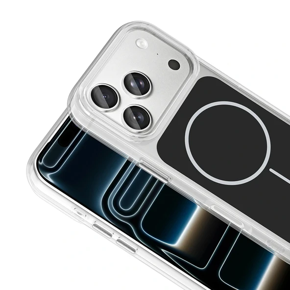 Apple iPhone 17 Pro Kılıf Metal Buton Tasarımlı Zore İkonik Sert Silikon Kapak - 11