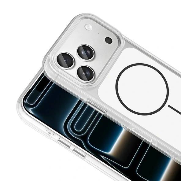 Apple iPhone 17 Pro Kılıf Metal Buton Tasarımlı Zore İkonik Sert Silikon Kapak - 9