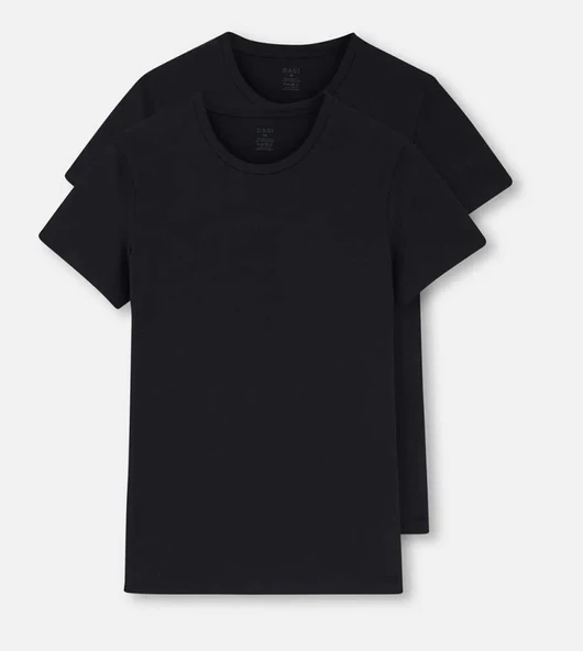 2 li Paket Dagi Erkek Compact Kısa Kollu Fanila Atlet D5120 - Resim 2