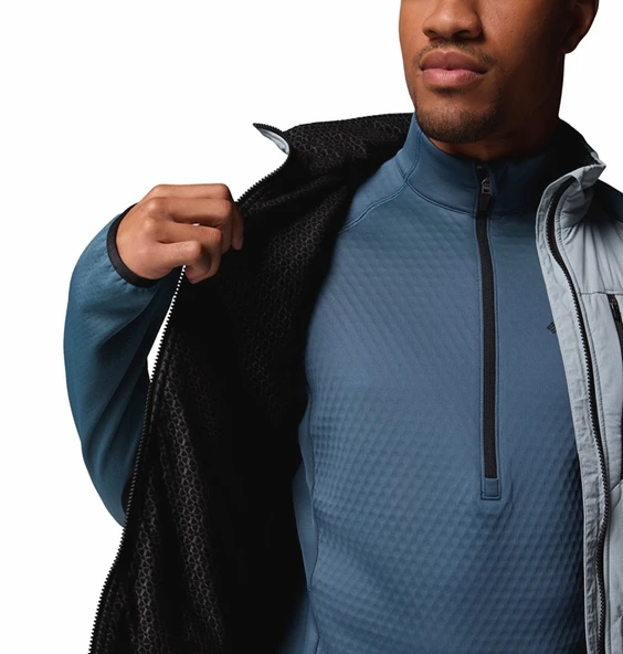 Columbia Arctic Crest™ Hybrid Full Zip Mavi Erkek Uzun Kollu T-Shirt AE3907-461 - Resim 7