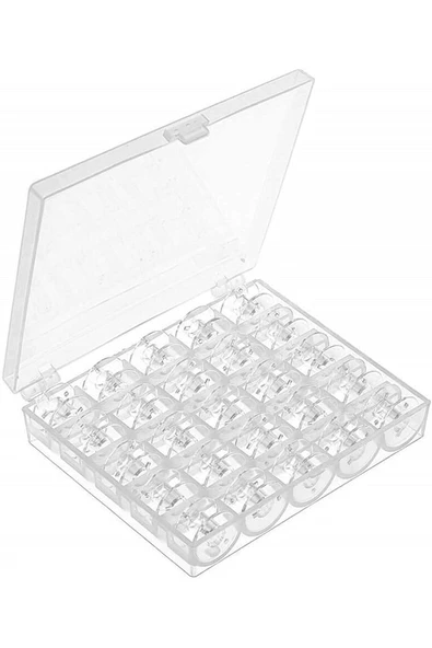 ecodikis Ev Tipi Plastik Masura 25li Kutu Şeffaf (Singer Beko Janome) ürün görseli