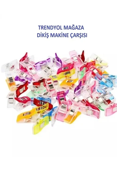 Bluemix Dikiş Makine Çarşısı Singer Beko Zetina Bındallı Janome 32 Adet Renkli Kumaş Mandalları (32 Adet) - Resim 3