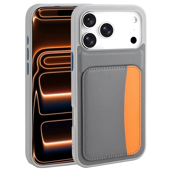 Apple iPhone 17 Pro Max Kılıf Kartlıklı Zore X-Kart Silikon Kapak - 3