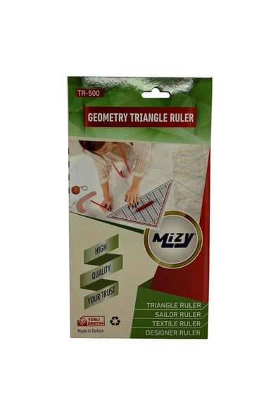 MİZY Geoderik Üçgen Cetvel Gemici Cetveli Tekstil Cetveli Modelist Cetveli 32 Cm - Resim 6