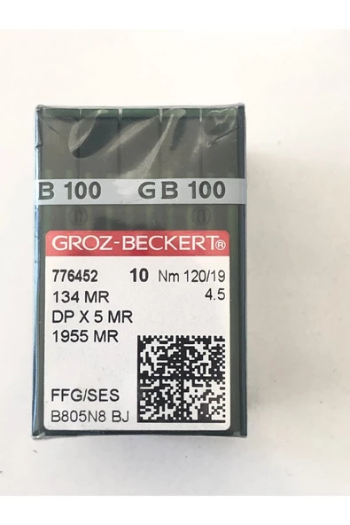 Groz Beckert Düz Makina Kot Dikiş Iğnesi Dpx5 Mr 120/19 Numara 100adet Iğne ürün görseli