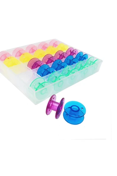 SİNGER Singer Ev Tipi Plastik Masura Renkli 25 Adet - Resim 4