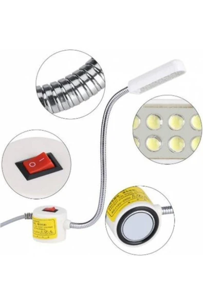 SMS ATILIM Spiral Dikiş Makinası Lambası Mıknatıslı 10 Ledli - Resim 2
