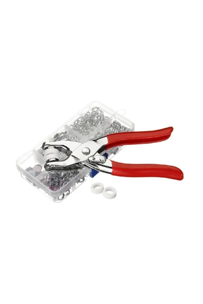 İşkur Makina İşkur Makine Çıt Çıt El Pensesi Metal 9.5 mm+Çıt Çıt Çakım Seti 100 Adet ürün görseli