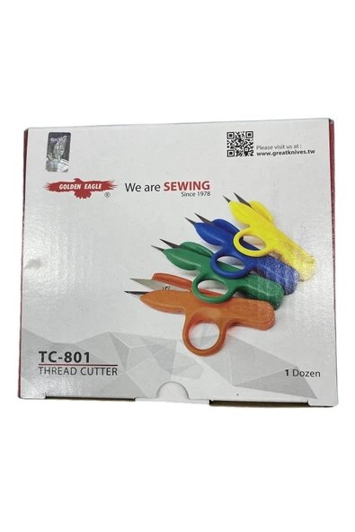 Yapan Torna Hırdavat Iplik Temizleme Makası Golden Eagle 12 Adet ürün görseli