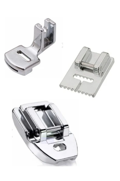 singer pfaff Singer Beko Zetina Janome Brother Bindallı 3'lü Ayak Seti Nervür-büzgü -gizli Fermuar Ayak Set ürün görseli