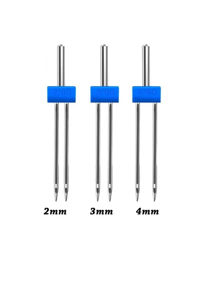 HasalMakine Nervür Dikiş Seti (5-7-9 Kanallı Ayak ve 2,3,4mm çift iğne) - Resim 3