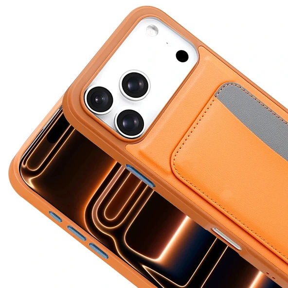 Apple iPhone 17 Pro Kılıf Kartlıklı Zore X-Kart Silikon Kapak - 10