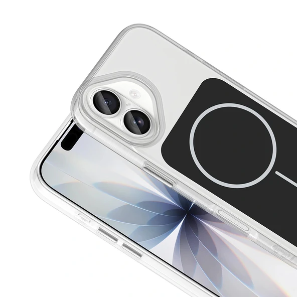Apple iPhone 17 Kılıf M-Safe Şarj Özellikli Metal Buton Tasarımlı Zore İkonik Sert Silikon Kapak - 11