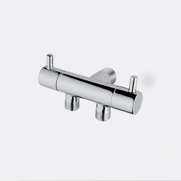 Taharet Musluğu Lüks Ara Musluk Modern Tasarım Krom Kaplama Dayanıklı Şık Banyo Tuvalet Su Musluğu - Resim 4