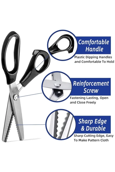 Golden Taksun Profesyonel Sürfile Makası Zig Zag Taksun Orijinal Kırmızı - Resim 4