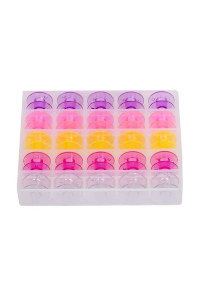 İşkur Makina Ev Tipi Aile Dikiş Makinası Plastik Masurası 25 Adet Masura Ve Saklama Kutusu ürün görseli