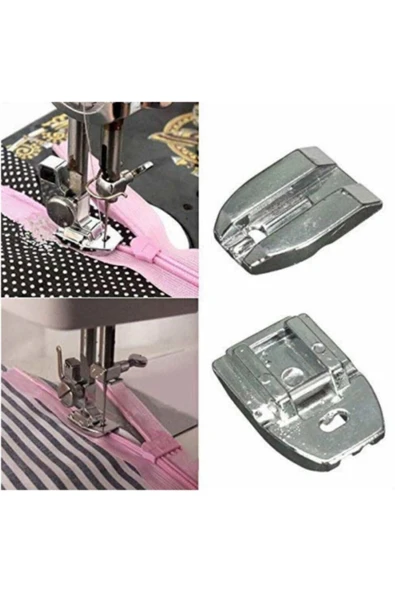 SİNGER Zetina Janome Metal Gizli Fermuar Ayak Dikiş Makineleri Için - Resim 4