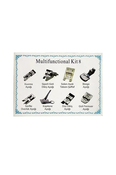 BEM Ev Tipi Aile 8 Parça Ayak Seti Dikiş Makine ürün görseli